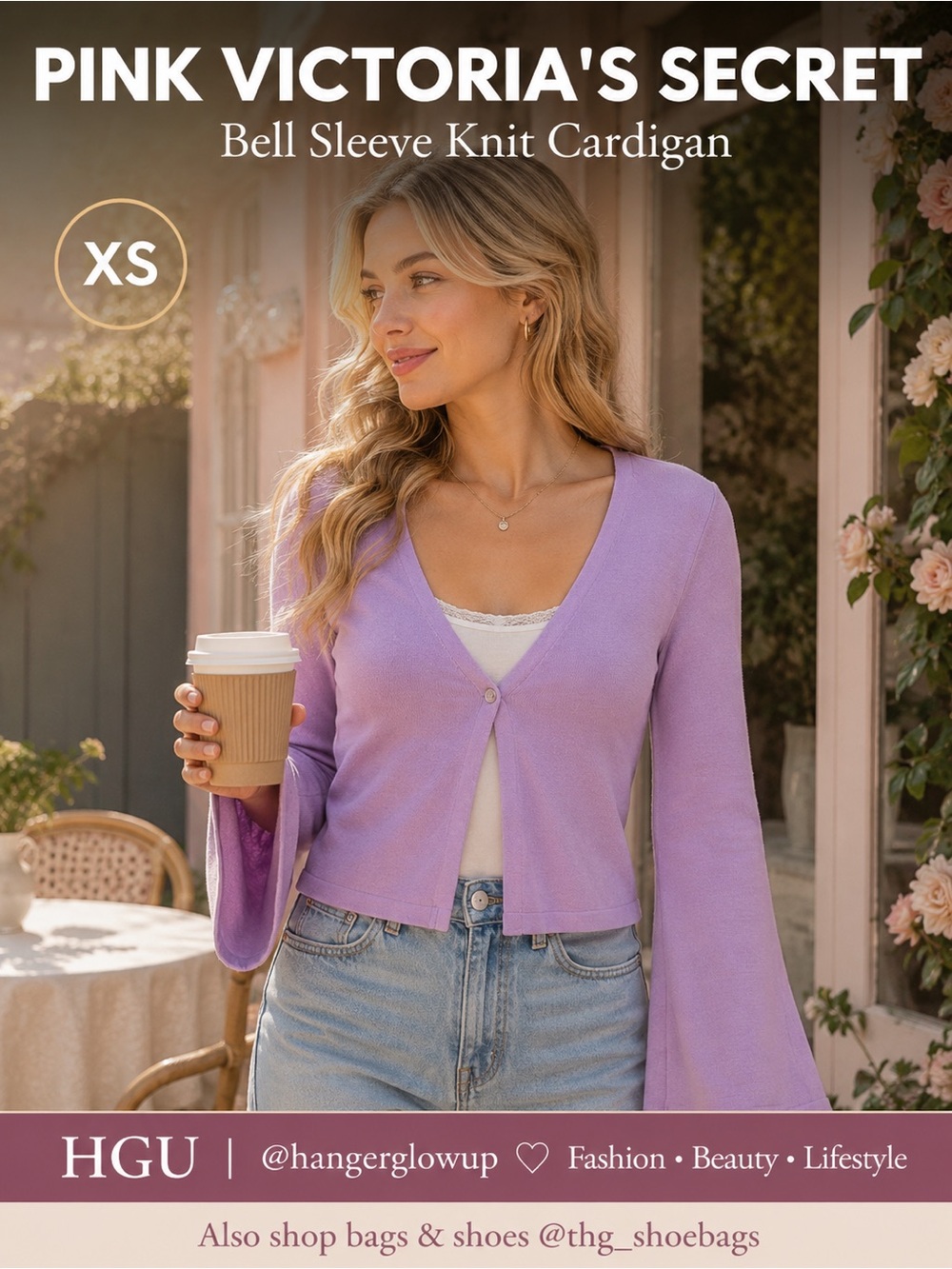 PINK Victoria’s Secret pink Cotton Cardigan XS Coquette